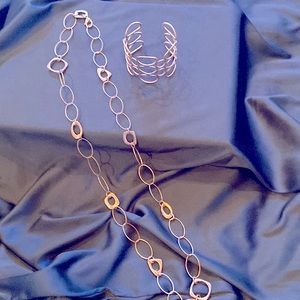 Necklace and bracelet bundle.